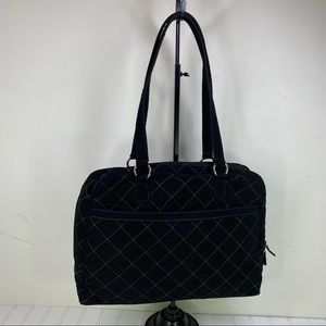 Vera Bradley black quilted computer bag